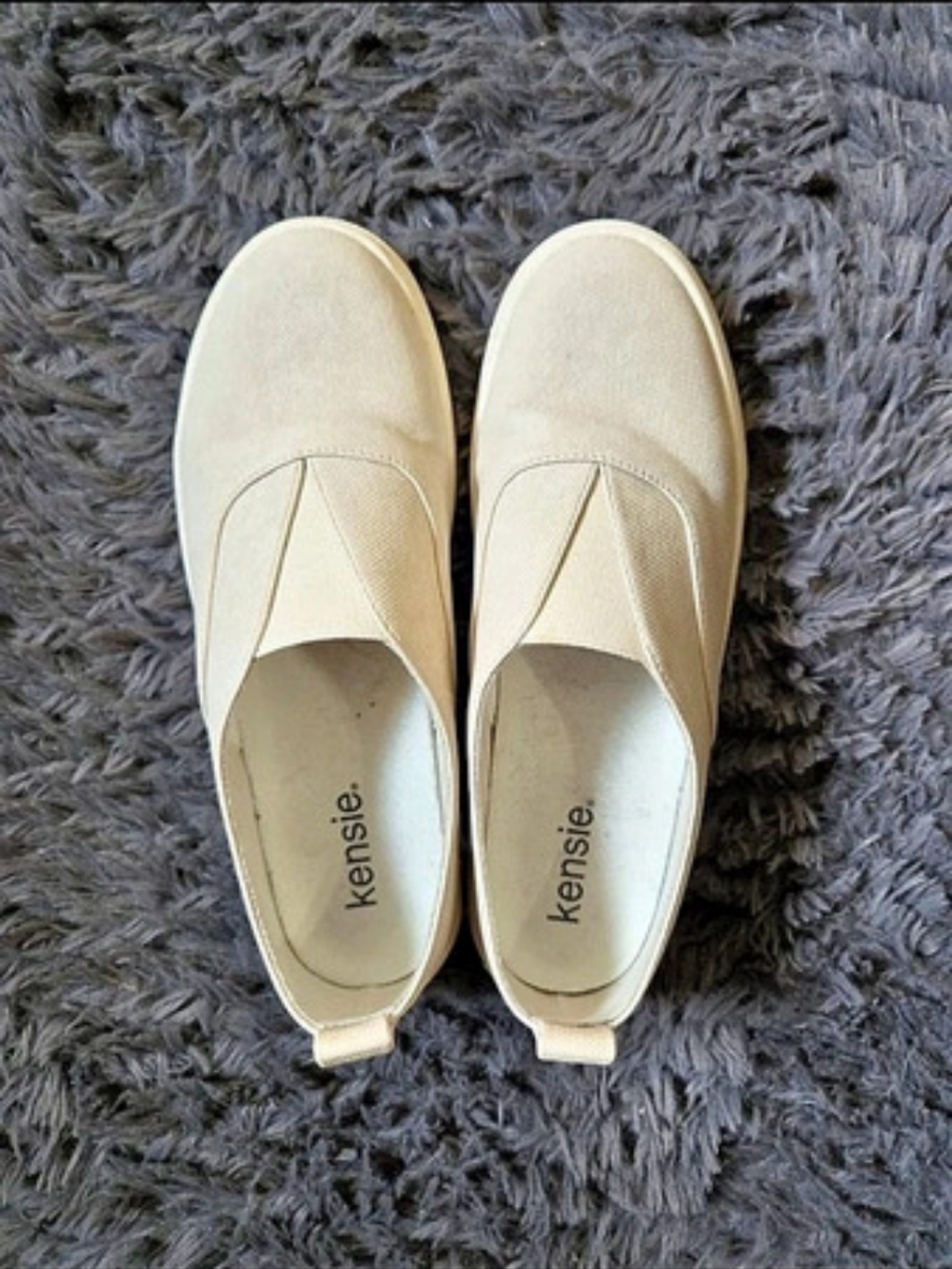 Kensie Salia Slip-On Sneakers in Cream